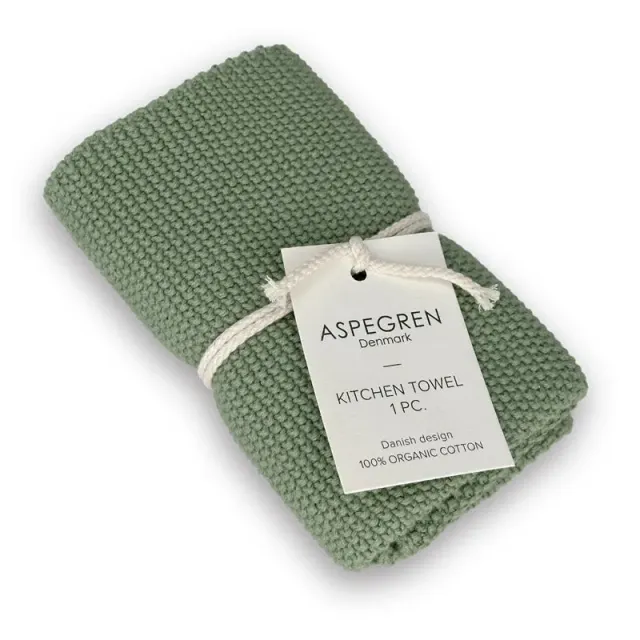 AspEgren Solid køkkenhåndklæde aloe green 40x50 cm