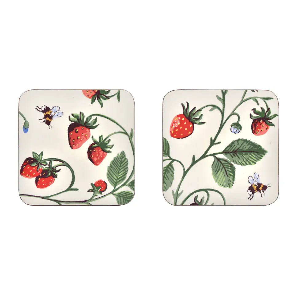 Ulster Weavers Strawberry Patch glasbrikker 4-pak grøn