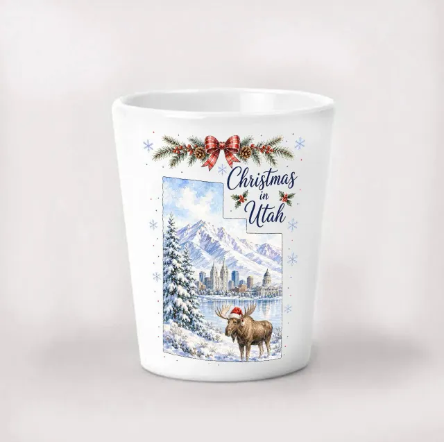 Avery Lane Gifts Christmas Utah shotglas keramik 4 cl