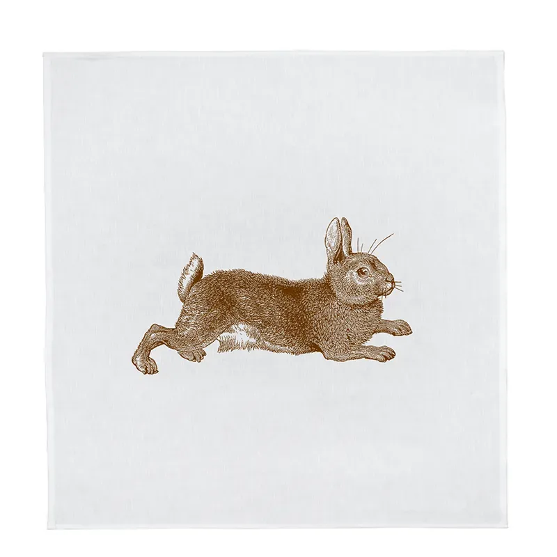 Thornback & Peel Rabbit serviet 45x45 cm hvid bomuld