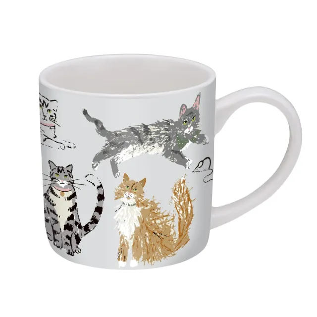 Ulster Weavers Feline Friends krus grå benporcelæn