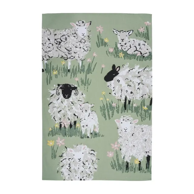 Ulster Weavers Woolly Sheep viskestykke grøn får