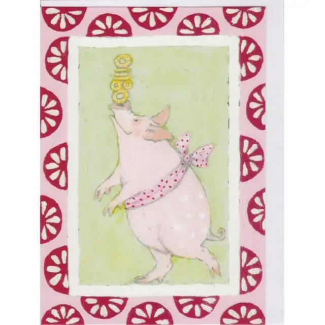 Aspegren Juggling Piggy postkort 11x16 cm 2 stk papir