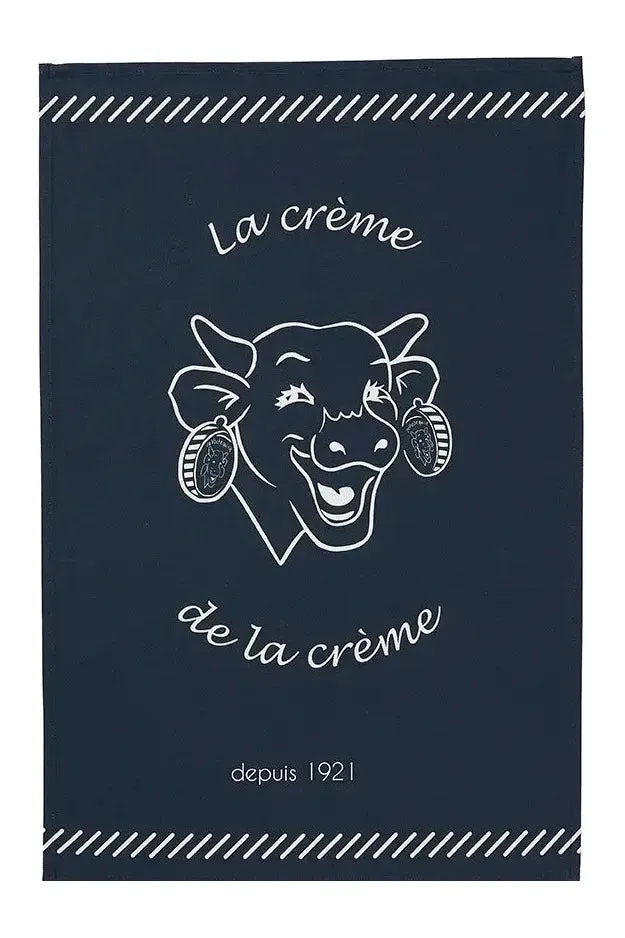 Coucke Laughing Cow viskestykke mørkeblå 50x75 cm bomuld
