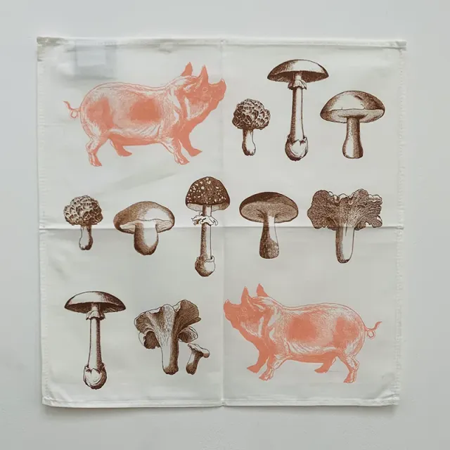 Thornback & Peel Pig & Mushroom serviet 45x45 bomuld