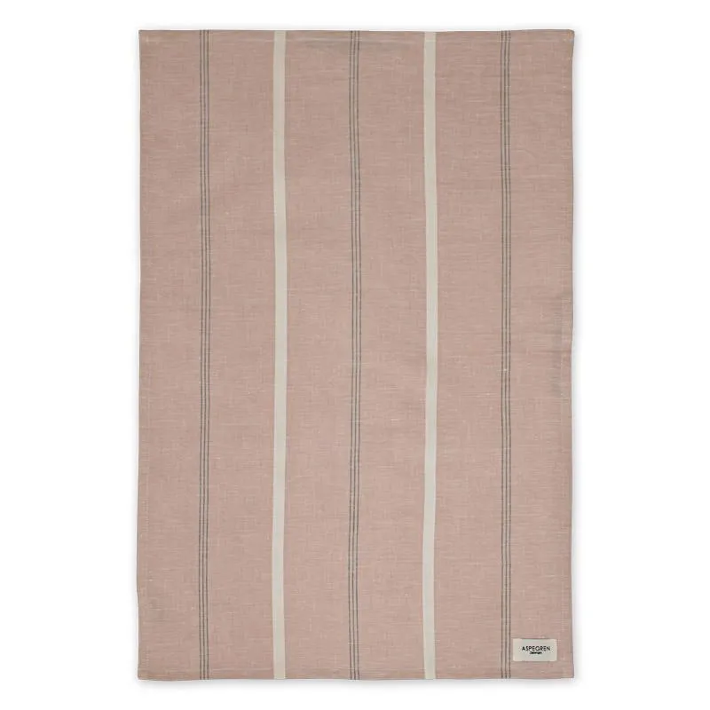 AspEgren Pinstripes viskestykke Latte 50x70 cm hørbomuld