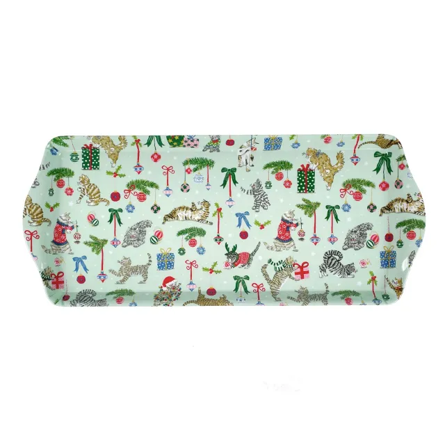 Ulster Weavers Christmas Cats serveringsbakke seafoam 39 cm