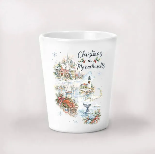 Avery Lane Gifts Christmas in Massachusetts shotglas keramik