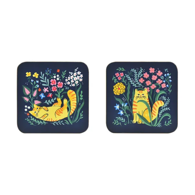 Ulster Weavers Marmalade Meadow bordskånere 4-pak navy katte