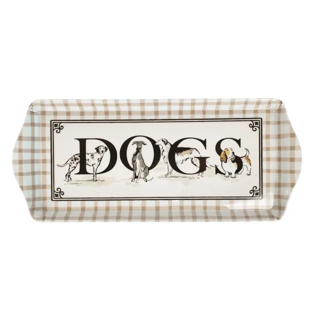 Ulster Weavers Country Dogs serveringsbakke 39 cm brun