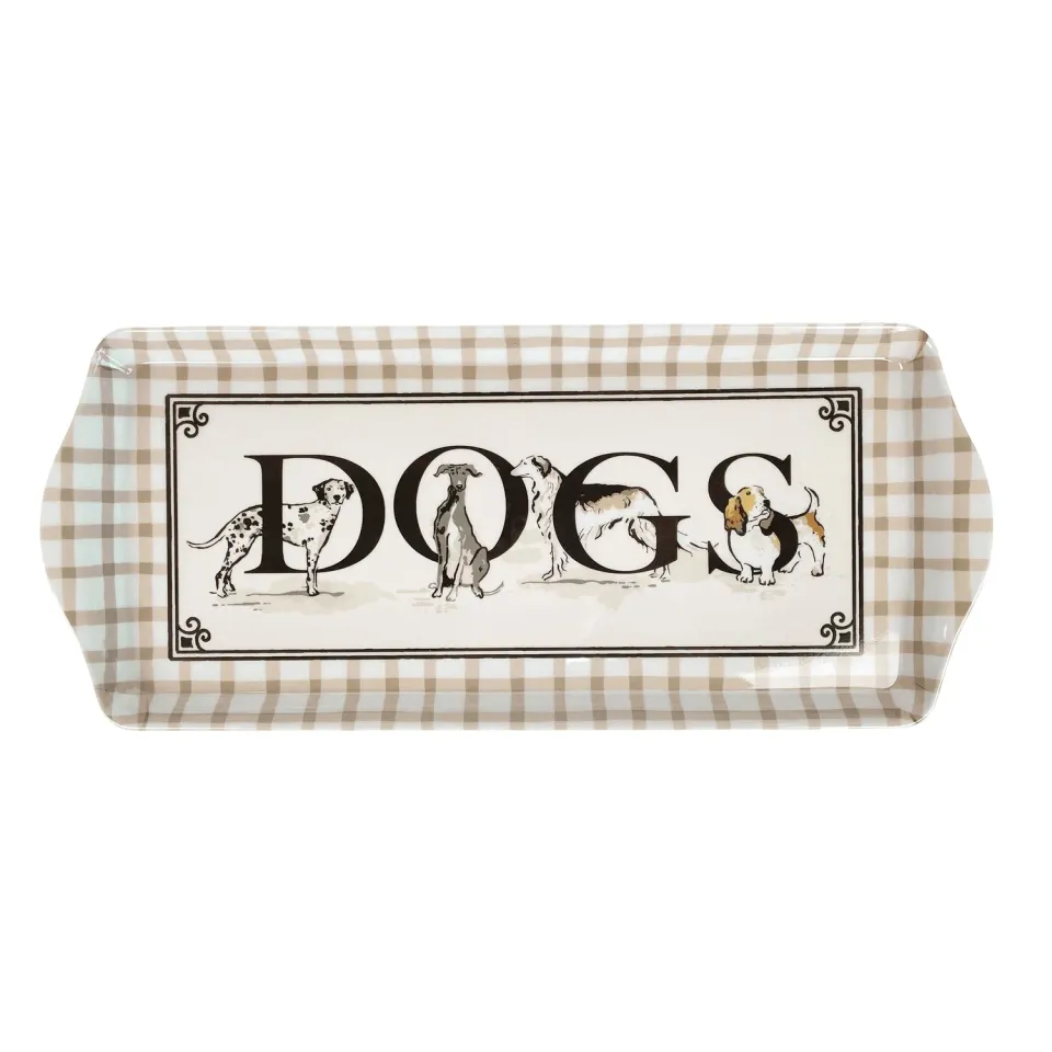 Ulster Weavers Country Dogs serveringsbakke 39 cm brun