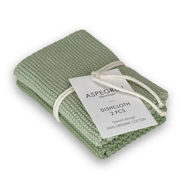 AspEgren Solid karklude 26x26 cm 2 stk laurel green