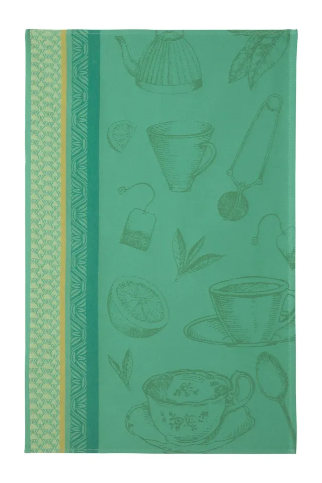 Coucke Méli Mélo viskestykke groen 50x75 cm bomuld