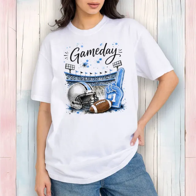 Avery Lane Gifts Gameday Football T-shirt hvid bomuld