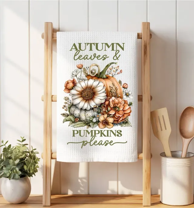 Avery Lane Gifts Autumn Leaves Pumpkins viskestykke mikrofiber 41x36 cm