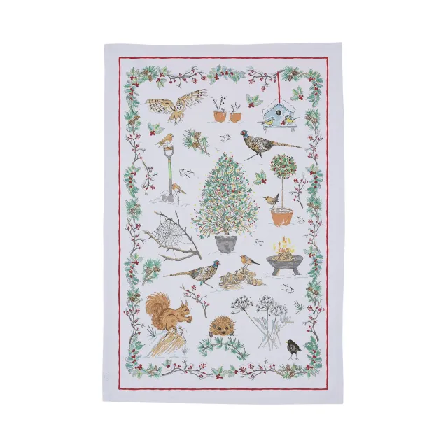 Ulster Weavers Winter Garden viskestykke bomuld jul