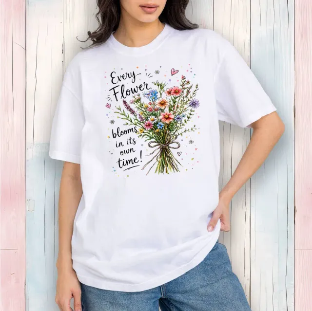 Avery Lane Gifts Every Flowers Blooms t-shirt hvid bomuld