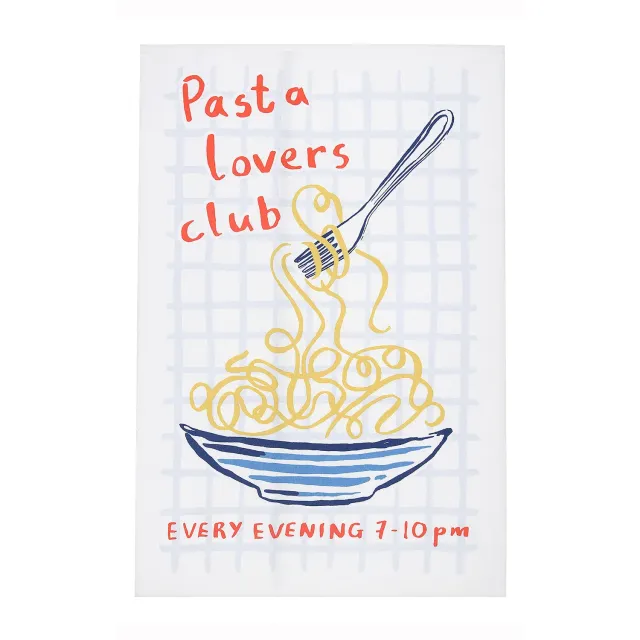 Ulster Weavers Pasta Lovers Club viskestykke gul bomuld