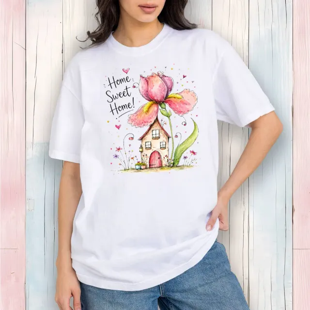 Avery Lane Gifts Home Sweet Home T-shirt hvid bomuld