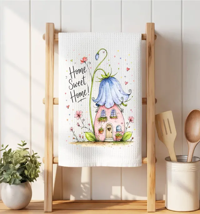 Avery Lane Gifts Home Sweet Home viskestykke vaffel