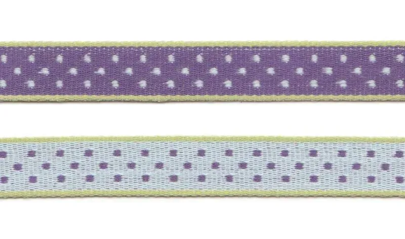 AspEgren Dot Bånd Lilac stofbånd 1 cm x 3 m bomuld