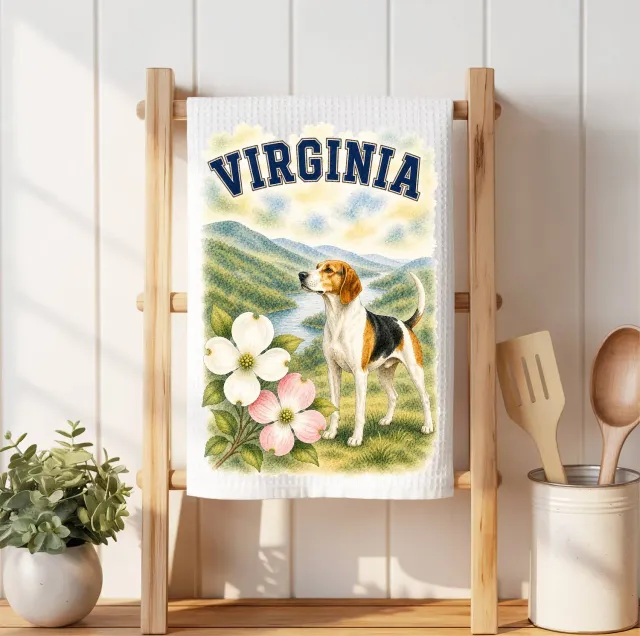 Avery Lane Gifts Virginia State Bird and Animal håndklæde vaffel