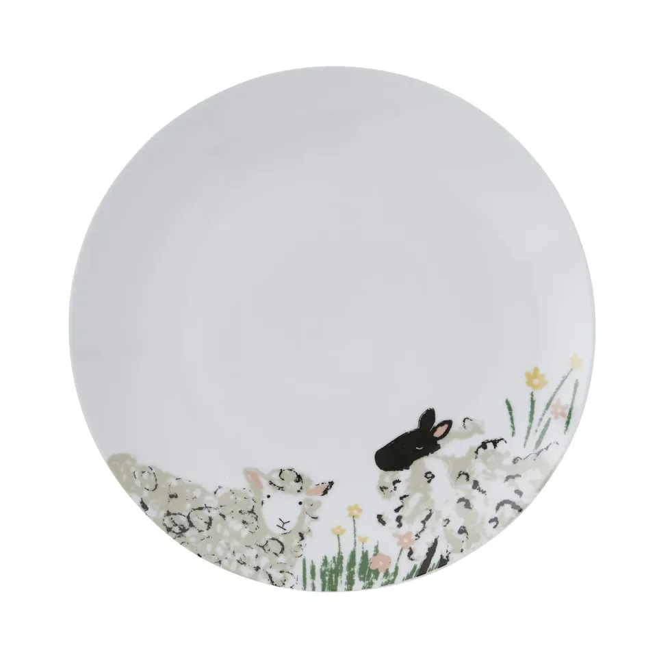 Ulster Weavers Woolly Sheep middagstallerken hvid porcelæn