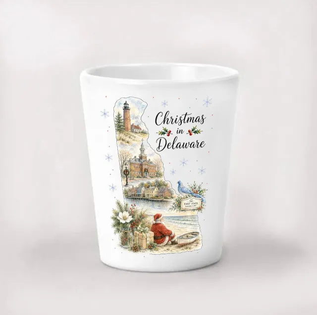 Avery Lane Gifts Christmas Delaware shotglas keramik 4 cl