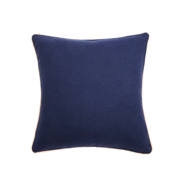 Ulster Weavers Plain Linen pude 50x50 cm navy/pink hør