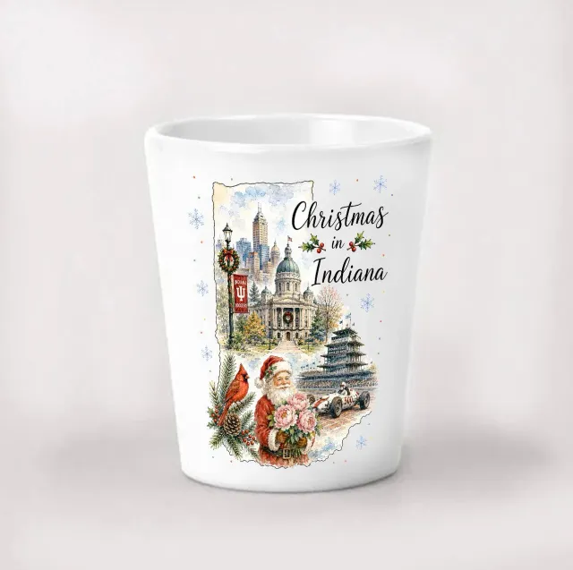 Avery Lane Gifts Christmas in Indiana State Map shotglas 44 ml