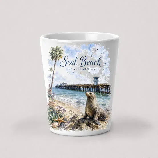 Avery Lane Gifts Seal Beach shotglas keramik 44 ml