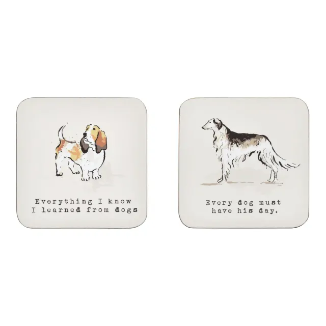 Ulster Weavers Country Dogs bordskånere 4-pak brun kork