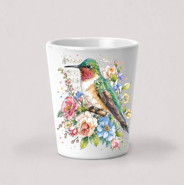 Avery Lane Gifts Spring Flowers Hummingbirds shotglas 44ml