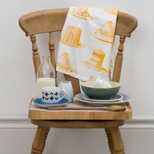 Thornback & Peel Yellow Jelly Cake viskestykke 47x77 bomuld