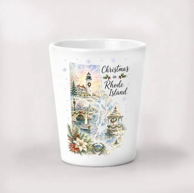 Avery Lane Gifts Christmas Rhode Island shotglas keramik 44 ml