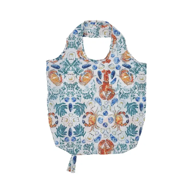 Ulster Weavers Shellfish Foldable Tote Bag Medium mulepose grøn