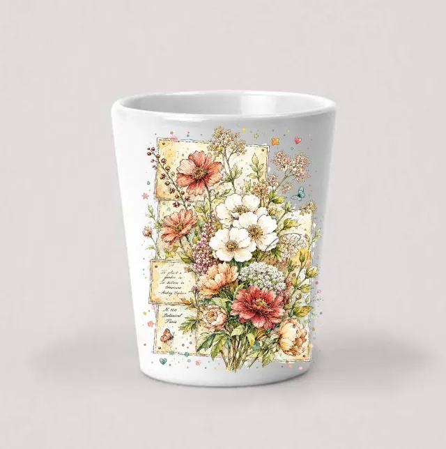 Avery Lane Gifts Vintage Spring Wild Flowers shotglas