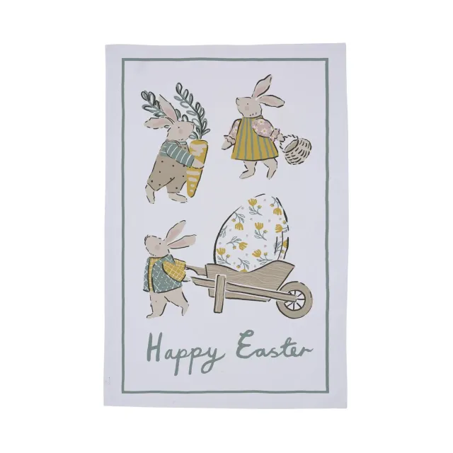 Ulster Weavers Happy Easter viskestykke 74x48 flerfarvet