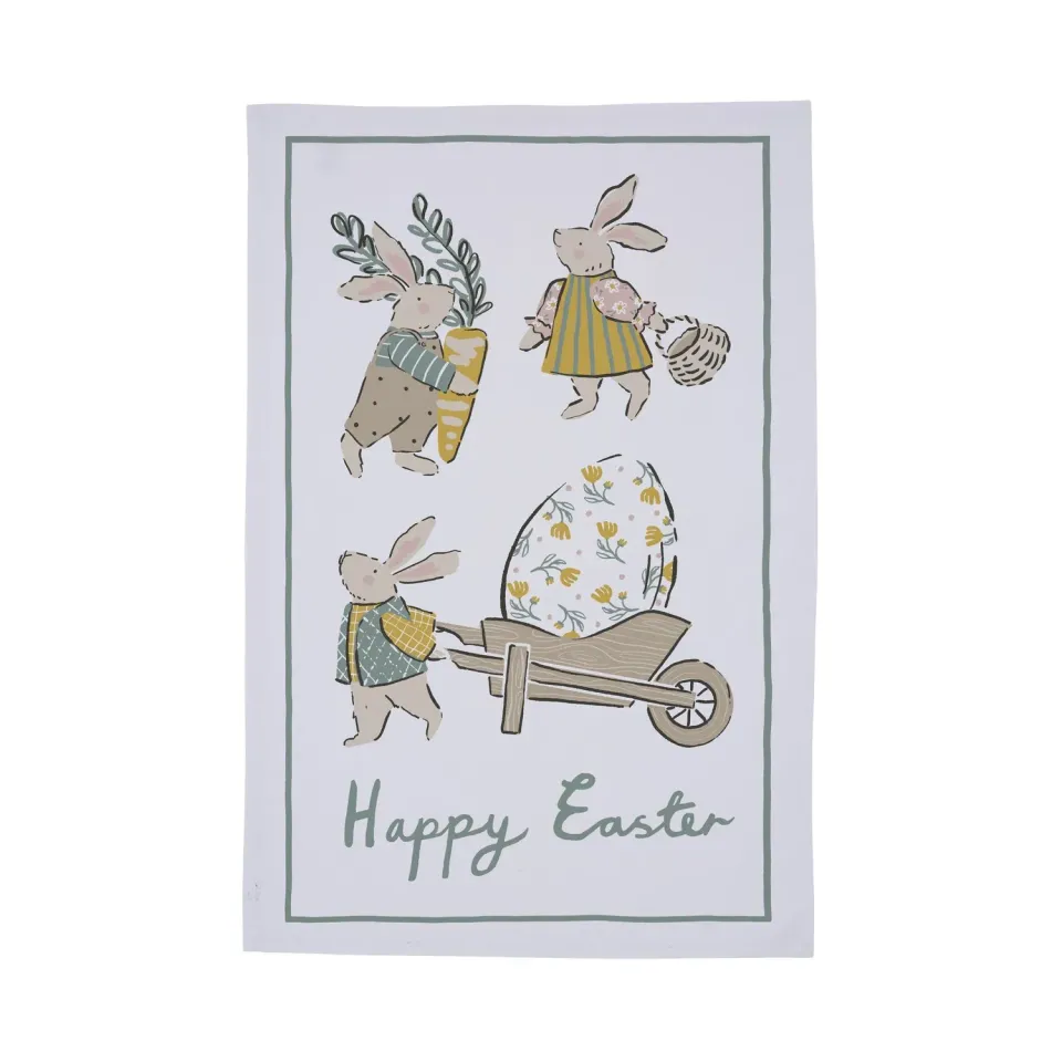 Ulster Weavers Happy Easter viskestykke 74x48 flerfarvet
