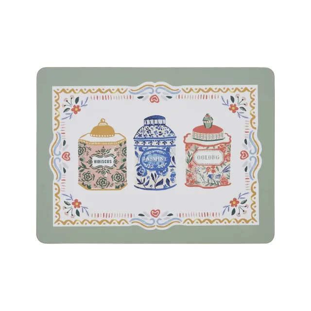 Ulster Weavers Tea Tins dækkeservietter 4-pak flerfarvet MDF