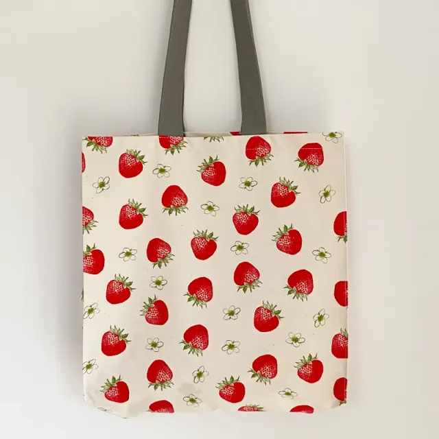 Thornback & Peel Strawberry mulepose 40x37 bomuldscanvas