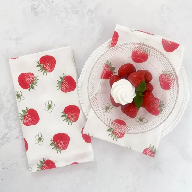 Thornback & Peel Strawberry Single serviet jordbær 45x45 cm