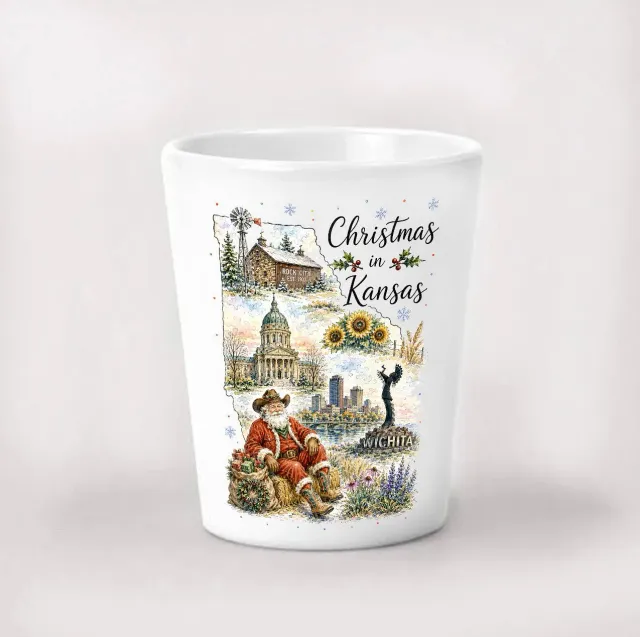 Avery Lane Kansas Christmas shotglas keramik 4 cl