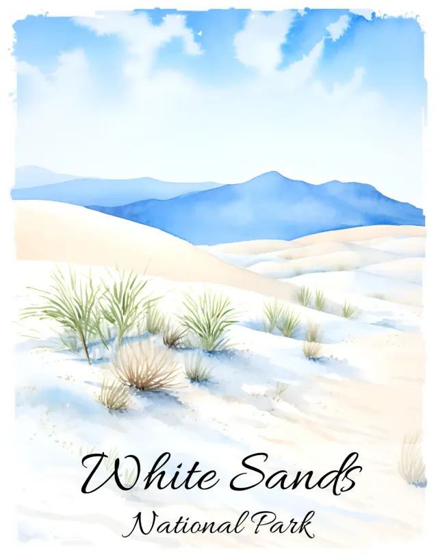 Avery Lane Gifts White Sands National Park viskestykke souvenir