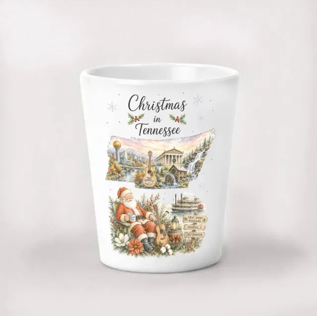 Avery Lane Gifts Christmas Tennessee shotglas 4 cl statskort