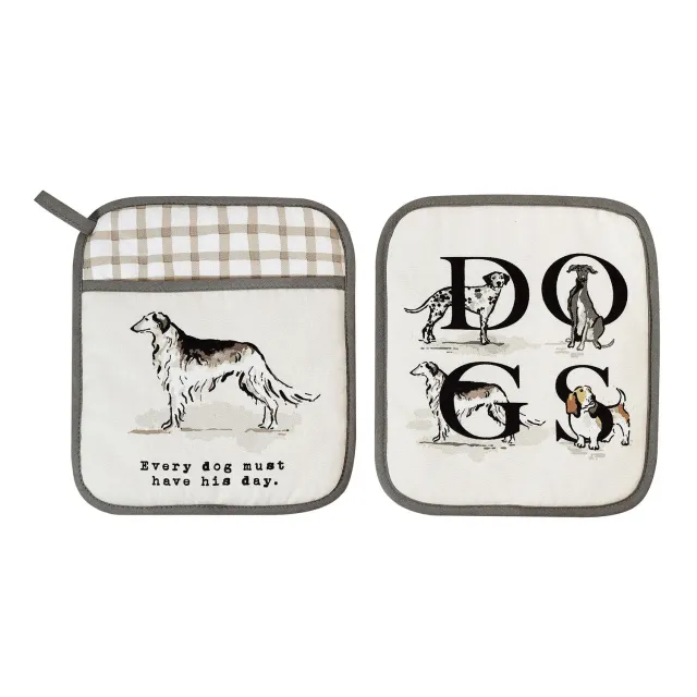 Ulster Weavers Country Dogs grydelap brun bomuld