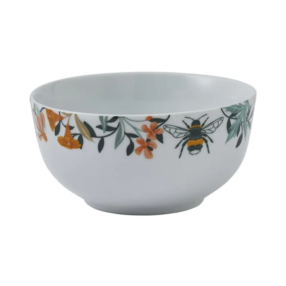 Ulster Weavers Bee Bloom skål hvid porcelæn 14,6 cm
