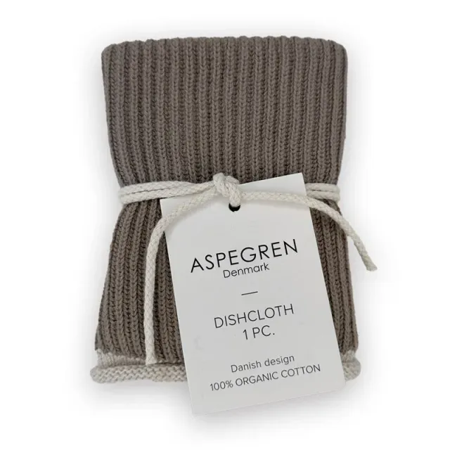 AspEgren Ripple karklud 26x26 cm truffle bomuld