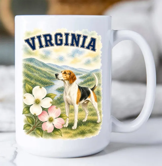 Avery Lane Gifts Virginia krus keramik 443 ml korttryk
