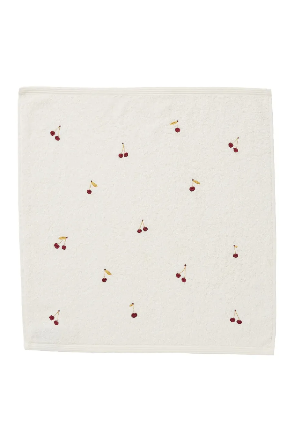 Coucke Cerises håndklæde 50x50 cm hvid broderi